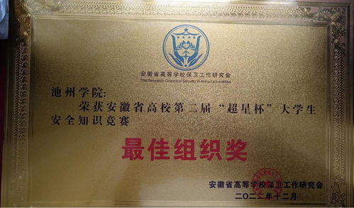 我校榮獲安徽省高校第二屆“超星杯”大學(xué)生國(guó)家安全知識(shí)競(jìng)賽最佳組織獎(jiǎng)